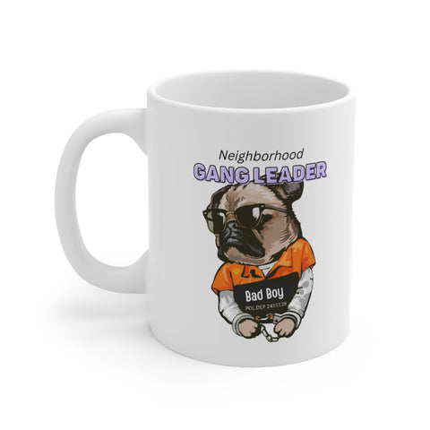 Pug Gang Leader Mug - wolfadoo